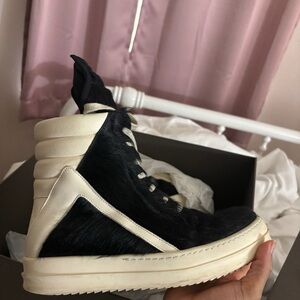 Black and White High-Top Women's Sneakers